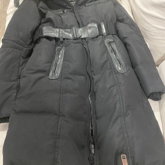 Rudsak Women's Black Down Coat with Natural Removable Fur - Picture 4 of 7